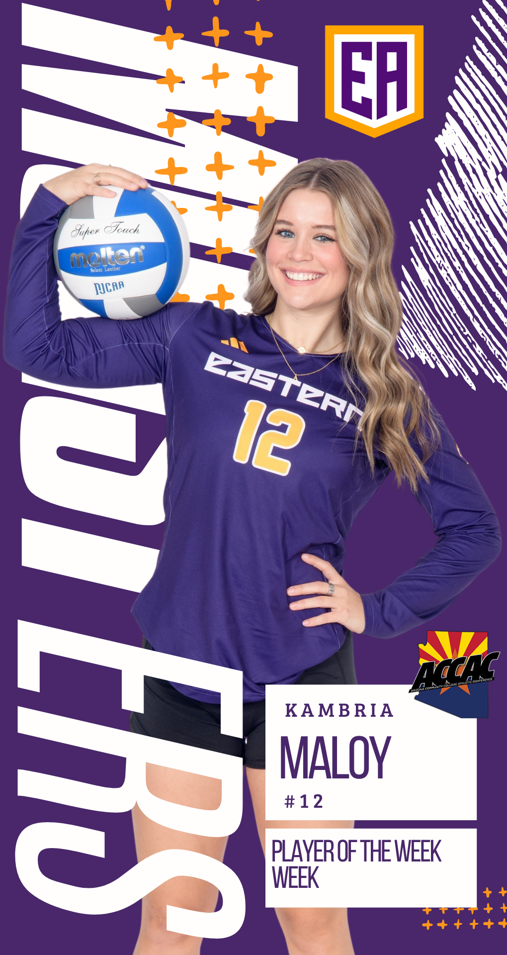 Kambria Maloy-ACCAC Volleyball Players of the Week - Week 6