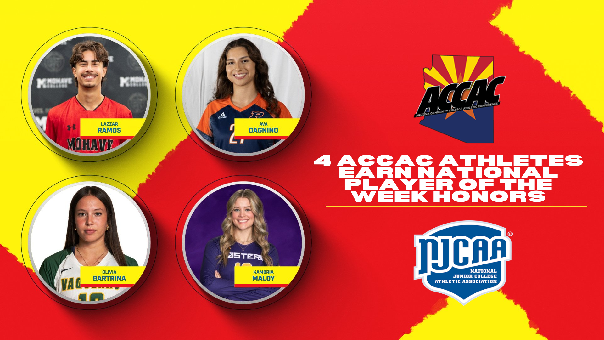ACCAC athletes earn NJCAA National Player of the Week honors