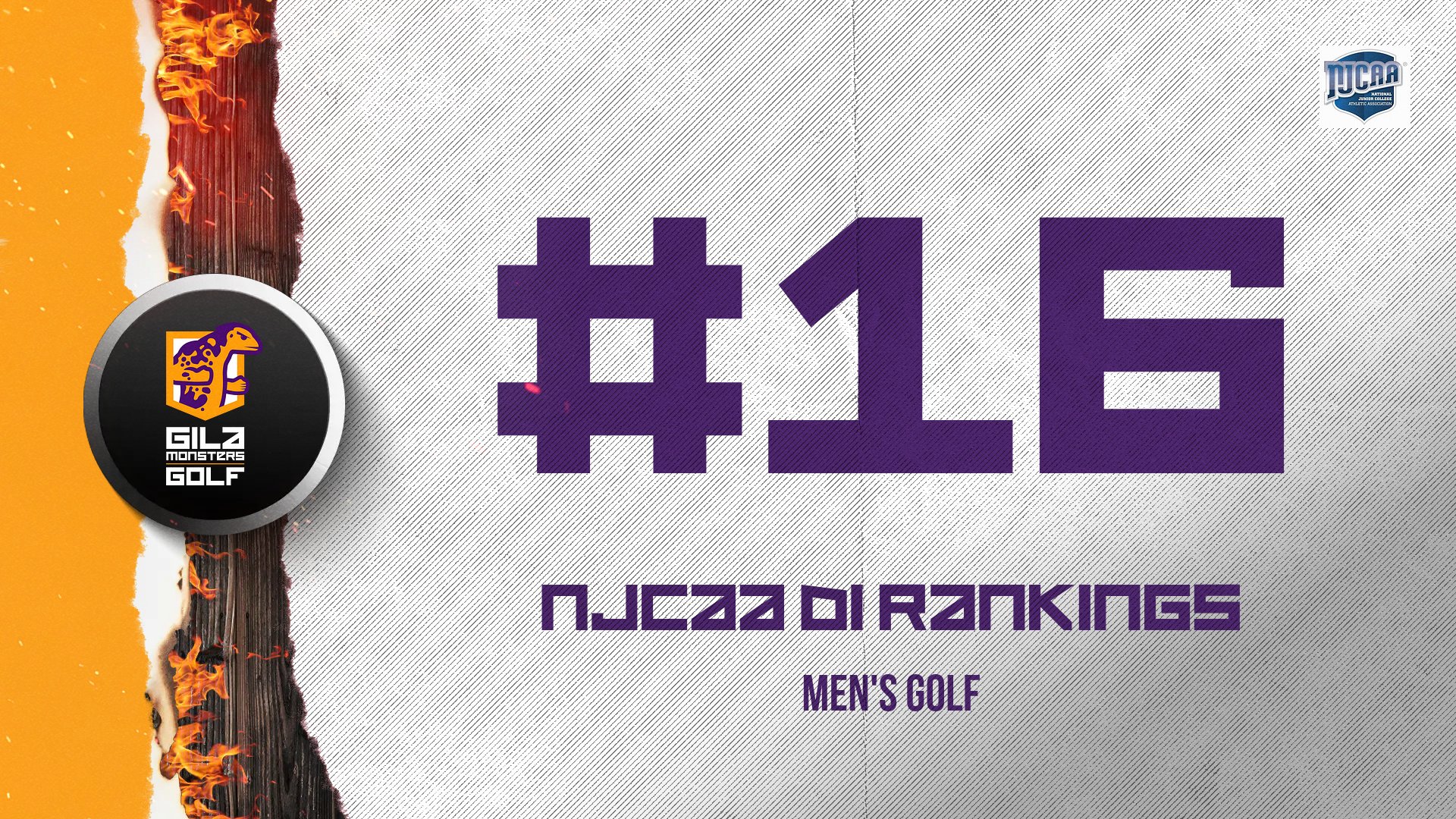 Golf Ranked #16 in NJCAA Polls